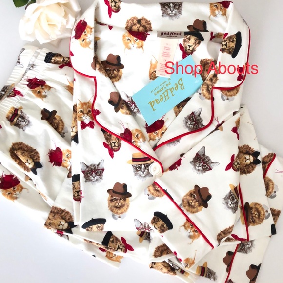 Bedhead Plus Classy Cats Stretch Pajama Set 1X NEW - Picture 3 of 8